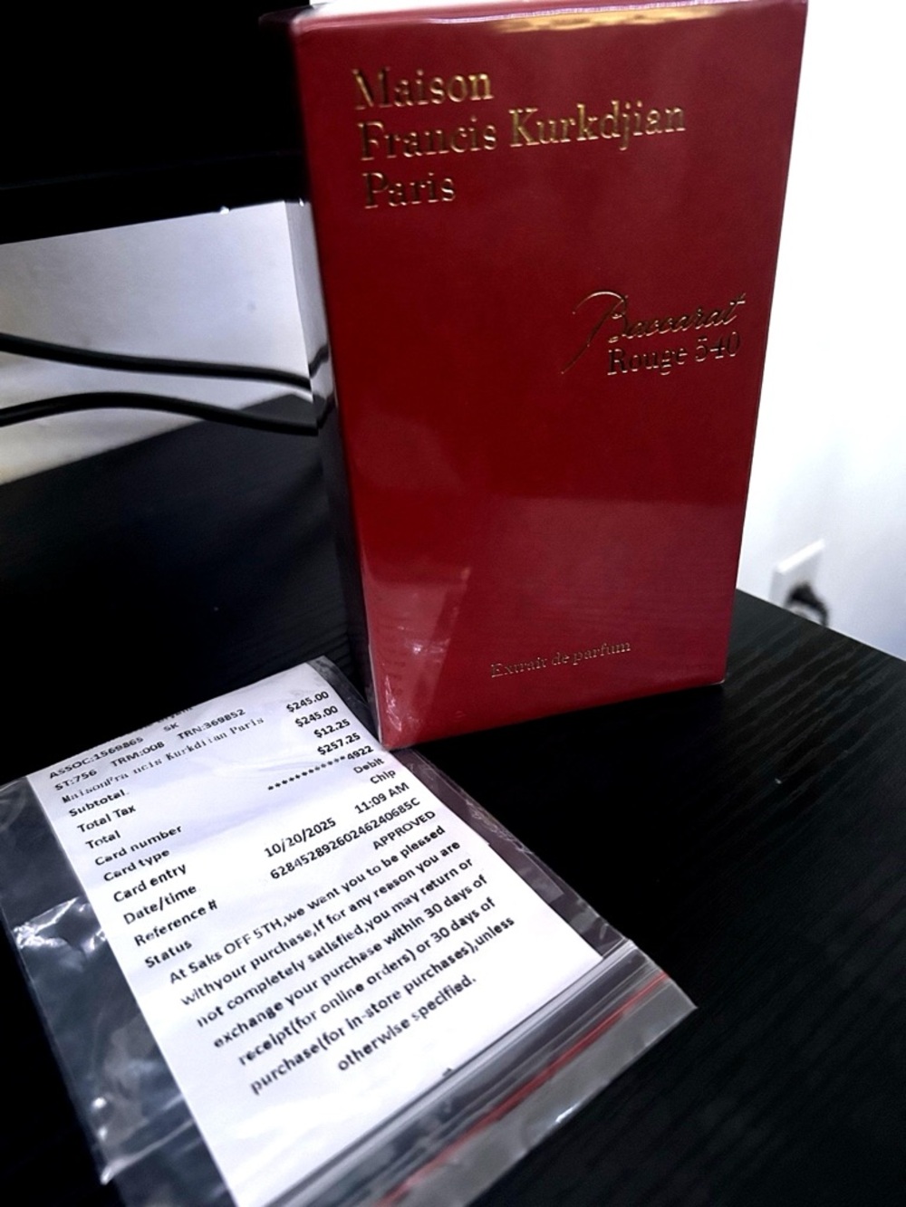Maison Francis Kurkdjian Rouge 540 Extrait in Rich Red with Gold Accents